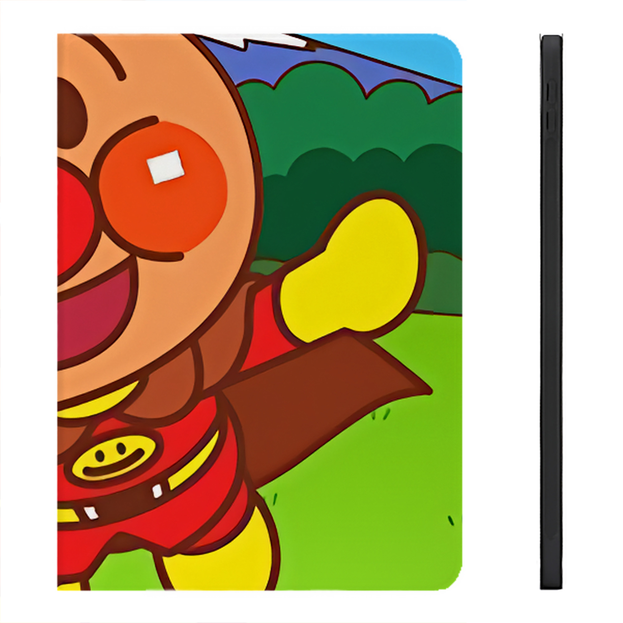 （画像用） アンパンマン Anpanman IPadケース ペンホルダー付き ブックスタイルデザイン